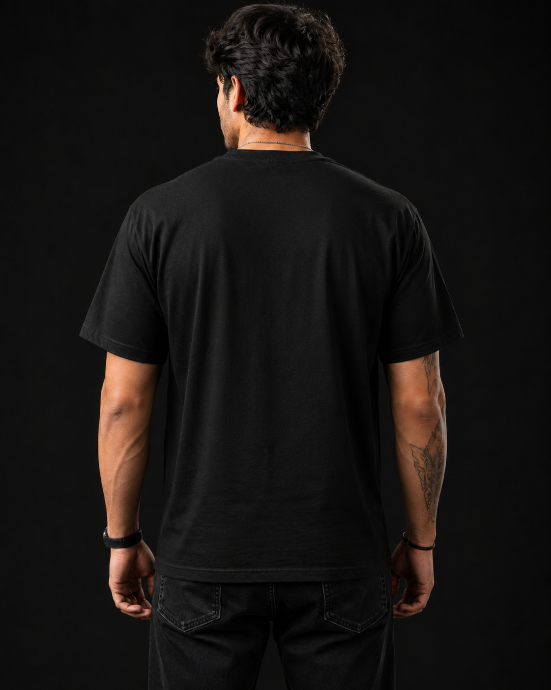 Attirx Classic Logo Black Oversized T-Shirt